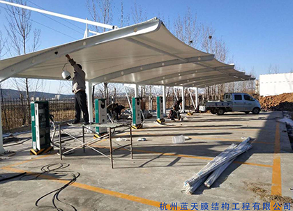 膜結構停車(chē)棚案例展示六