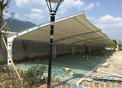 膜結構停車(chē)棚案例展示一